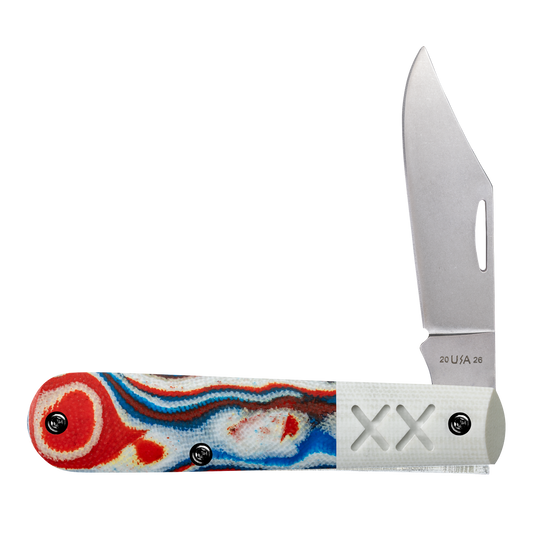 Case XX™ Barlow XR Crossroads Red, White & Blue Burl G-10 S35VN Steel 53164 Pocket Knife