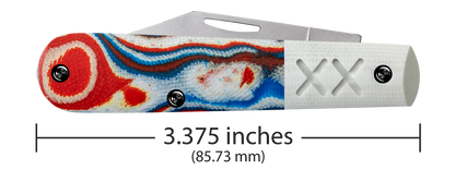 Case XX™ Barlow XR Crossroads Red, White & Blue Burl G-10 S35VN Steel 53164 Pocket Knife